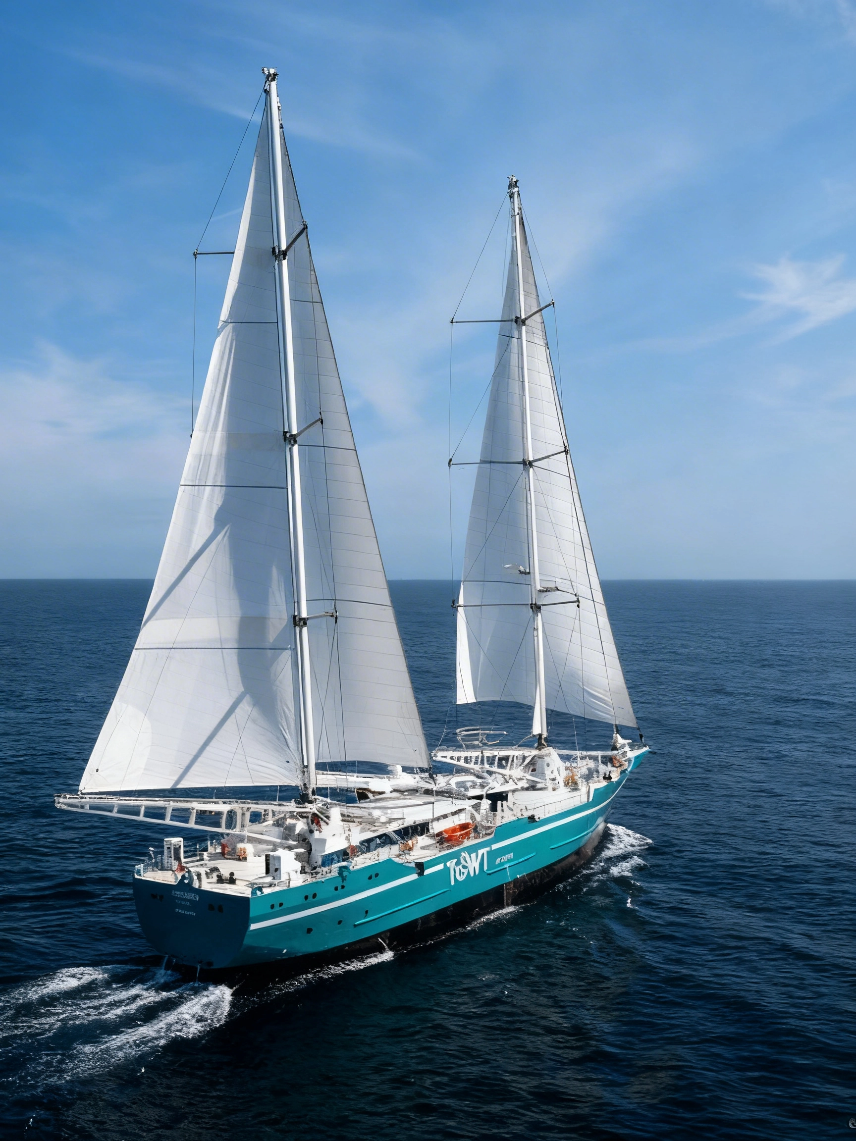 Voilier cargo transportant du café